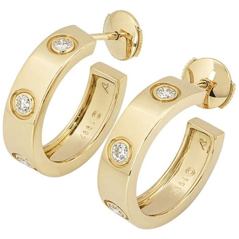 cartier gold earrings price.